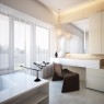 Good-Modern-Neutral-Small Master Bathroom Ideas