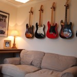 Wall guitar hangers design ideas