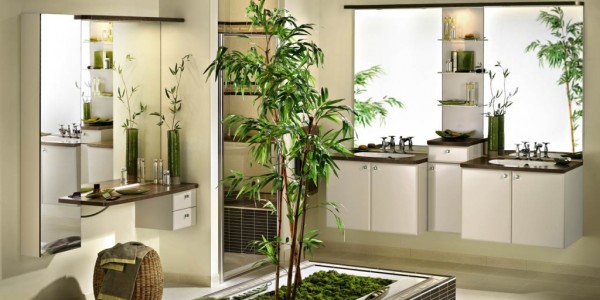 Amazing Bathroom Interior With Plants