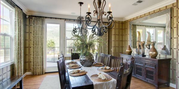 Large Round Mirrors For Walls Contemporary Dining Room