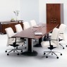 pretty-office-desk-with-white-leather-swivel-chairs