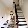 wildly painted black and white staircase ideas
