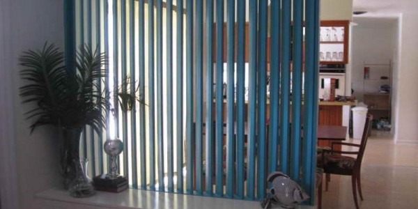 Retro Room Dividers Idea In Small Spaces With Blue Colour