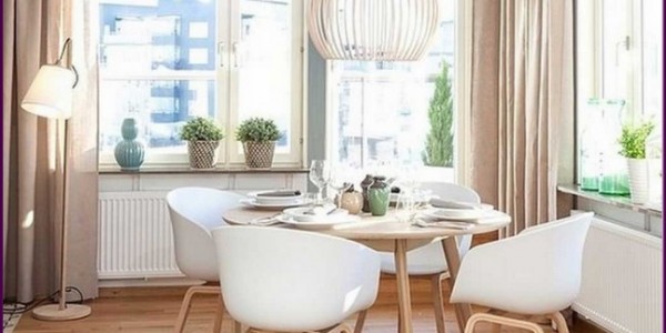 Modern Circle White Wooden Dining Table Design Ideas